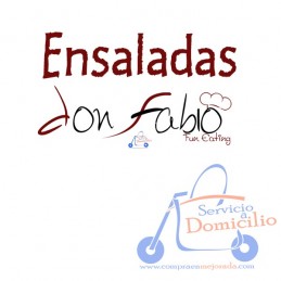 Ensaladas Don Fabio Ensalada mixta  Lechuga, cebolla, tomate, zanahoria, espáragos y atún.